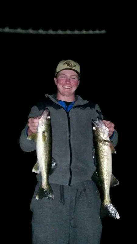 Two nice Lake Reno Walleyes!